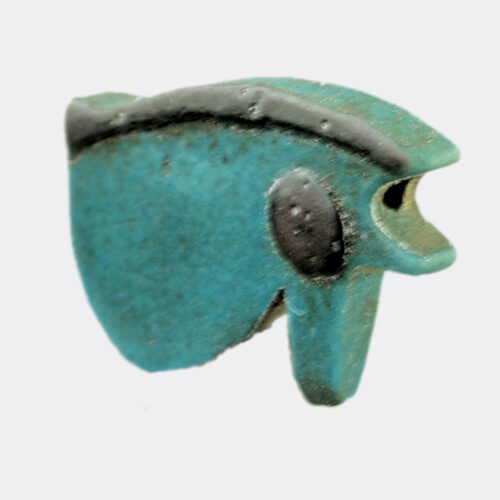 Egyptian faience Eye of Horus amulet