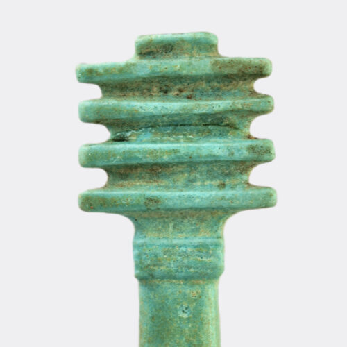 Egyptian faience Djed Pillar amulet