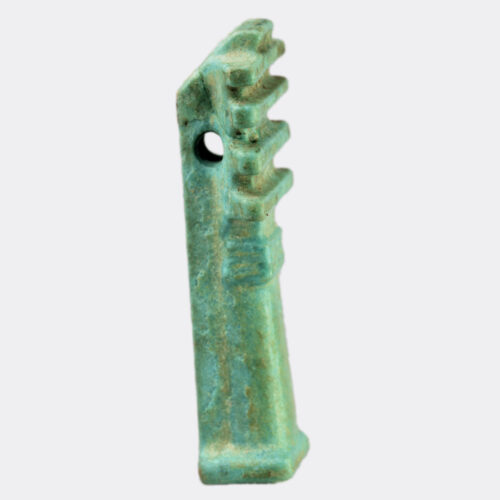 Egyptian faience Djed Pillar amulet