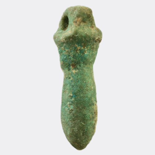 Egyptian faience papyrus column amulet