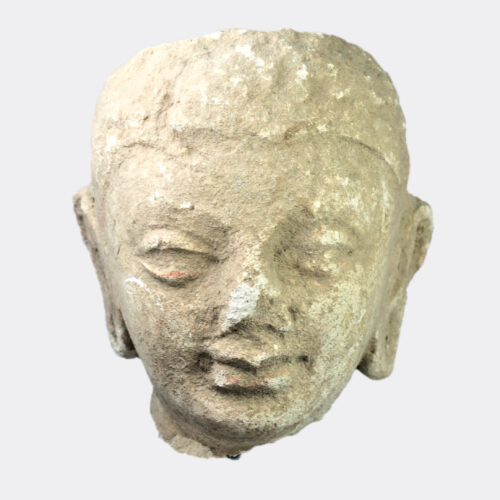 Gandhara stucco moulded Buddhist head