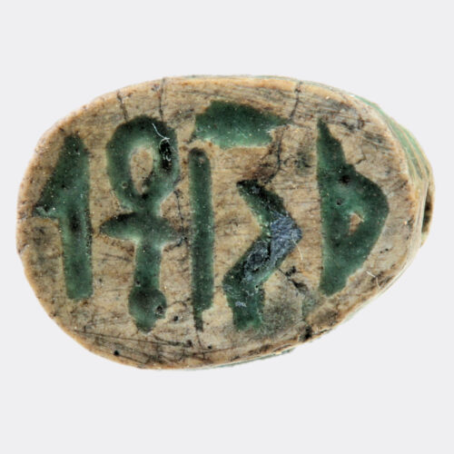 Egyptian New Kingdom inscribed steatite scarab