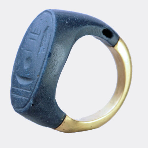 Egyptian 18th Dynasty glass ring inscribed to Amun