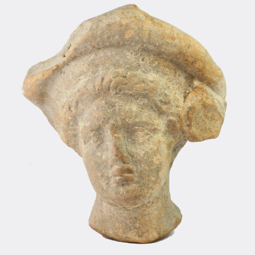 Greek terracotta head fragment
