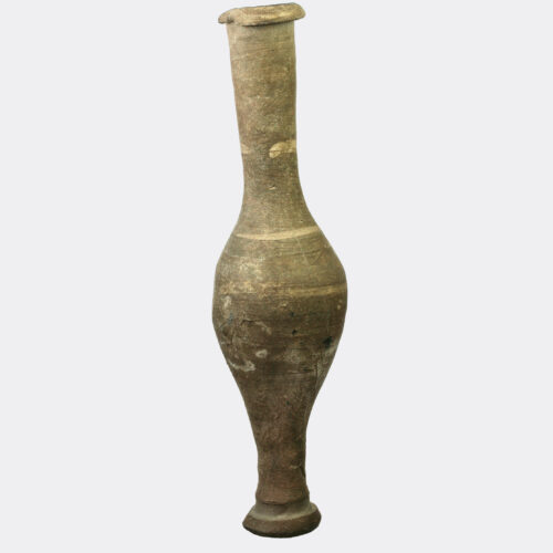 Hellenistic painted pottery spindle flask