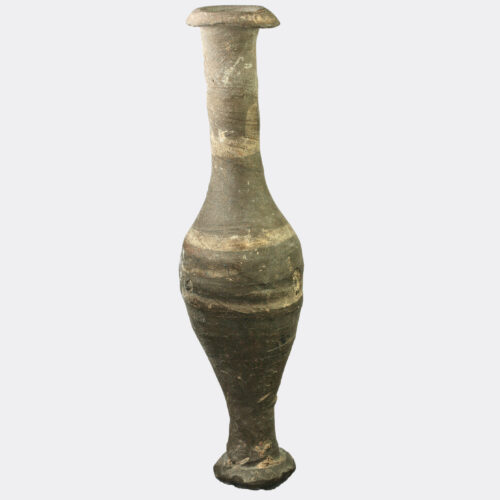 Hellenistic painted pottery spindle flask