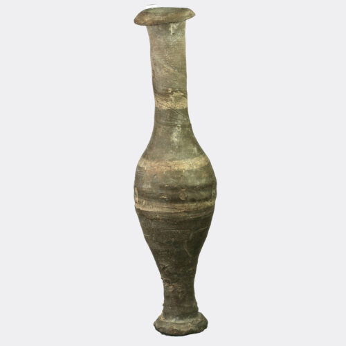 Hellenistic painted pottery spindle flask