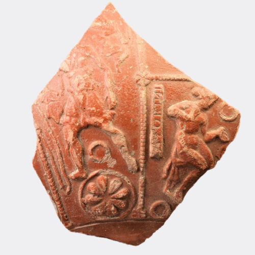Roman signed Samian ware fragment depicting Venus
