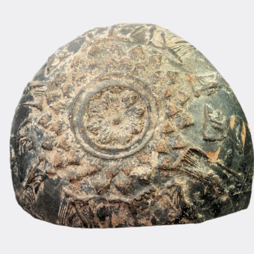 Attic Megarian moulded pottery bowl fragment