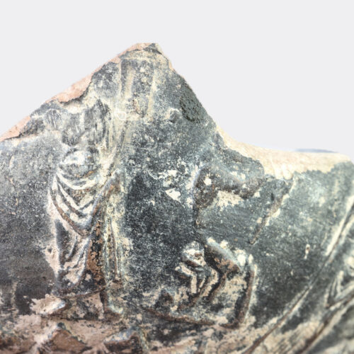 Attic Megarian moulded pottery bowl fragment