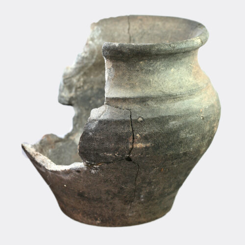 British Celtic grey pottery urn