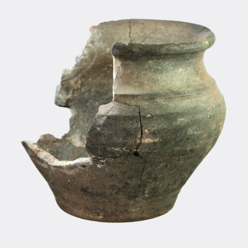 British Celtic grey pottery urn
