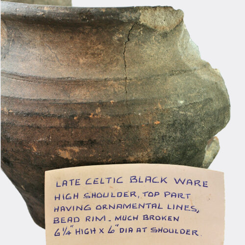 British Celtic grey pottery urn