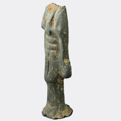 Etruscan bucchero ware figure fragment