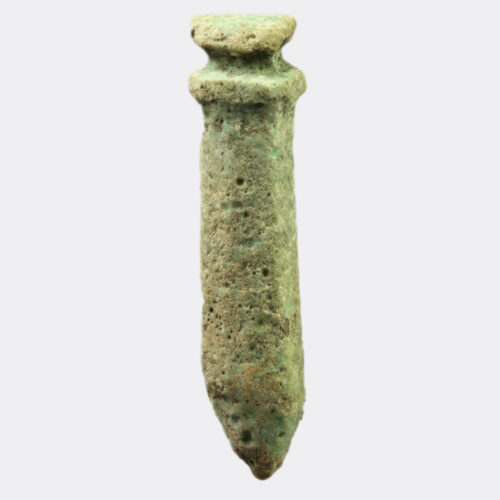 Egyptian faience papyrus column amulet