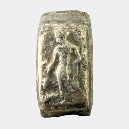 Roman silver ring fragment with Mercury
