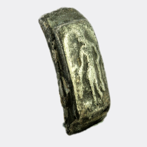 Roman silver ring fragment with Mercury