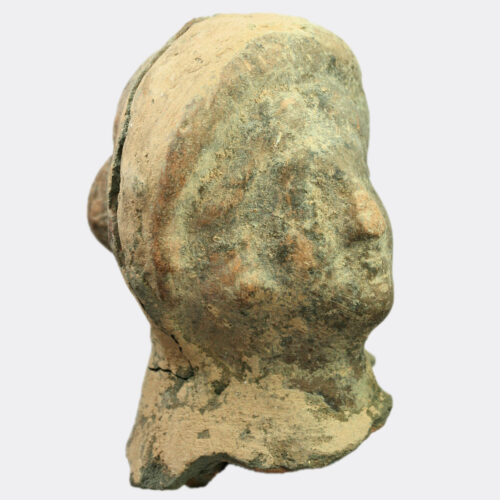 Roman terracotta head fragment