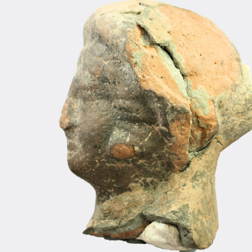 Roman terracotta head fragment