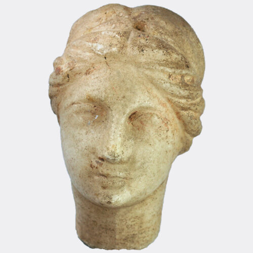 Egyptian Ptolemaic marble head of Isis-Aphrodite